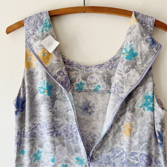 Vintage 90’s lavender sleeveless maxi floral dress size 10 M - Picture 5 of 6